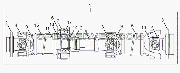 PROPELLER SHAFT (MSL MAKE) для SFC 407 LHD Euro II (список запасных частей)