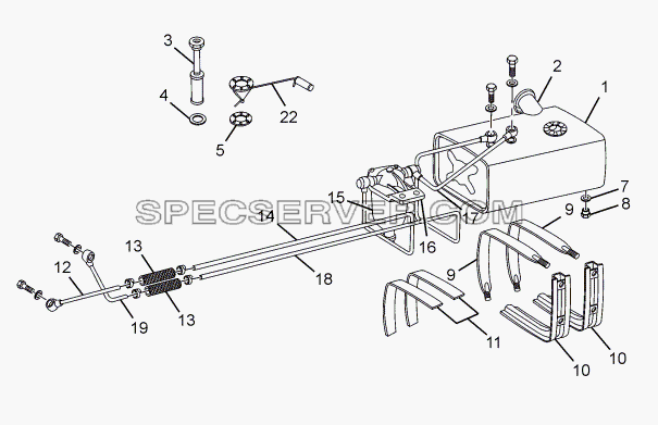 ASSY FUEL SYSTEM 357175, 357174 для SFC 407 LHD Euro II (список запасных частей)