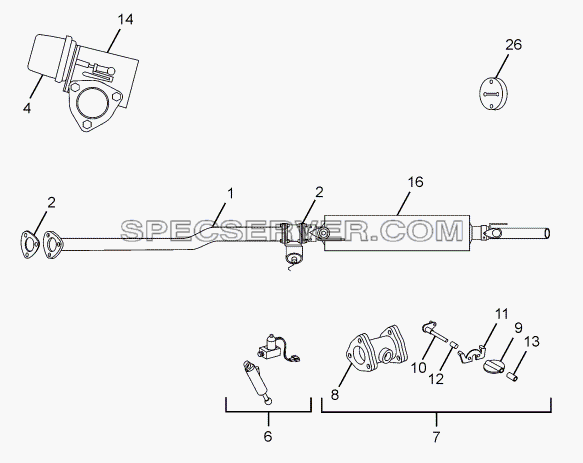 EXHAUST SYSTEM для SFC 407 LHD Euro II (список запасных частей)