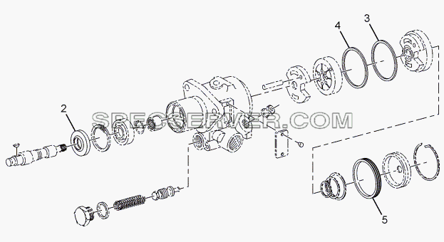 POWER STEERING PUMP (ZF) для SFC 407 LHD Euro II (список запасных частей)