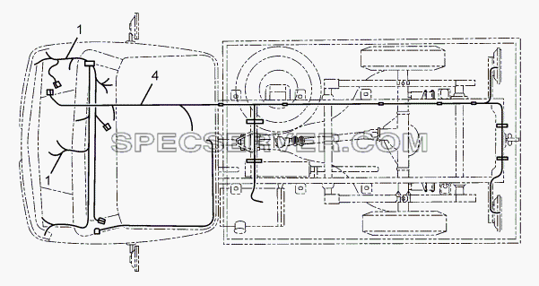WIRING HARNESS 357173 для SFC 407 LHD Euro II (список запасных частей)