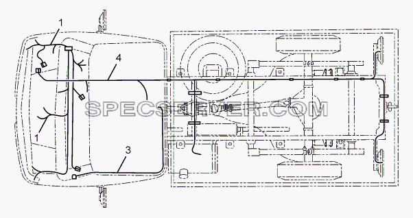 WIRING HARNESS 357174 для SFC 407 LHD Euro II (список запасных частей)
