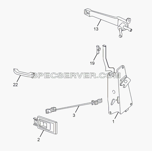DOOR LOCKS AND HANDLES 357171, 357172, 357175, 357174 для SFC 407 LHD Euro II (список запасных частей)