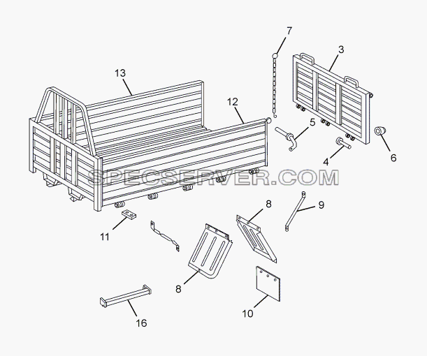 LOAD BODY 357171, 357174 для SFC 407 LHD Euro II (список запасных частей)