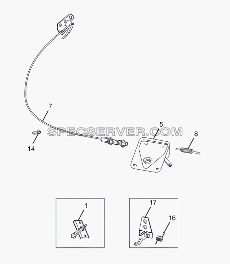 CENTRE BONNET LOCK для SFC 407 LHD Euro II (список запасных частей)