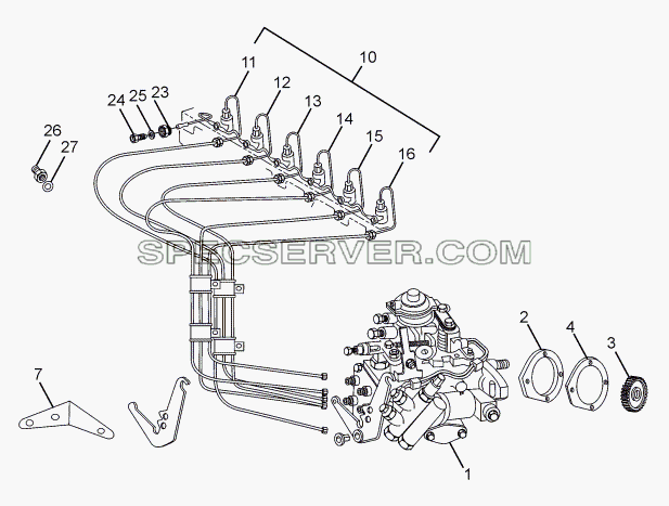 FUEL INJECTION EQUIPMENT (EURO II) для LPT 613 LHD EURO II (список запасных частей)