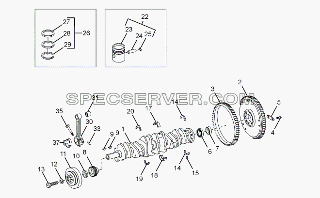 MOVING PARTS для LPT 613 LHD EURO II (список запасных частей)