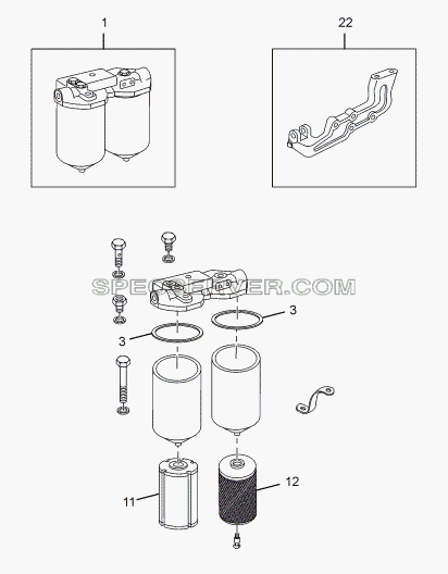 FUEL FILTER для LPT 613 LHD EURO II (список запасных частей)