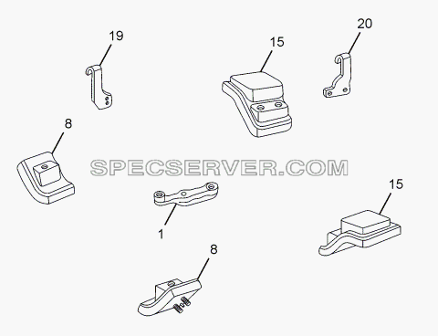 ENGINE SUSPENSION для LPT 613 LHD EURO II (список запасных частей)