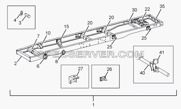 FRAME для LPT 613 LHD EURO II (список запасных частей)