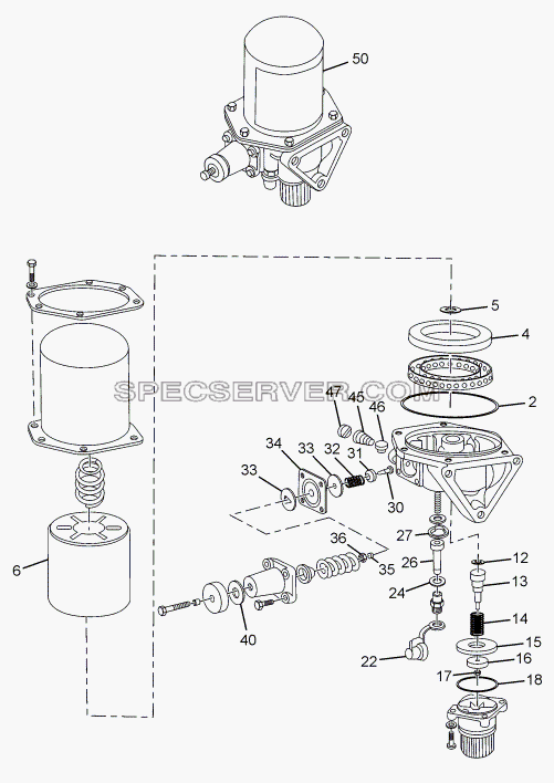 AIR DRIER WITH TYRE INFLATOR для LPT 613 LHD EURO II (список запасных частей)