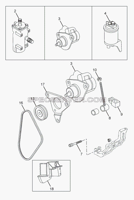 POWER STEERING COMPONENTS для LPT 613 LHD EURO II (список запасных частей)