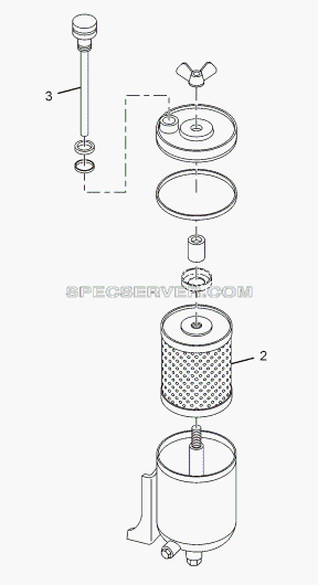 POWER STEERING HYDRAULIC TANK (ZF) для LPT 613 LHD EURO II (список запасных частей)