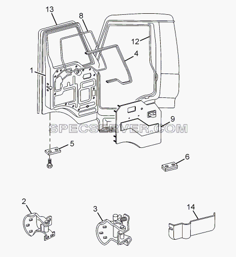 DOOR для LPT 613 LHD EURO II (список запасных частей)