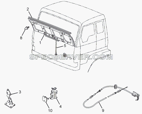CENTRE FLAP для LPT 613 Euro-III (список запасных частей)