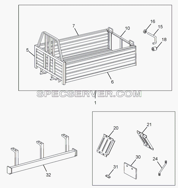 LOAD BODY CHASSIS TYPE: 381313 для LPT 613 Euro-III (список запасных частей)