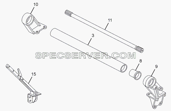 CAB MOUNTING (FRONT) CHASSIS TYPE: 381313 для LPT 613 Euro-III (список запасных частей)