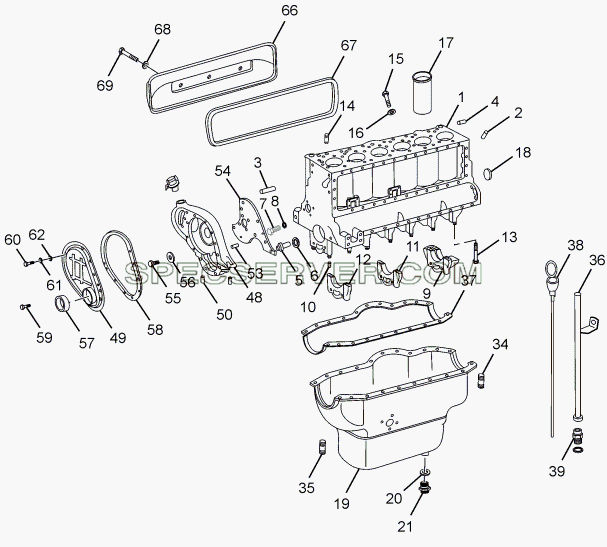 CYLINDER BLOCK для LPT 613 Euro-III (список запасных частей)
