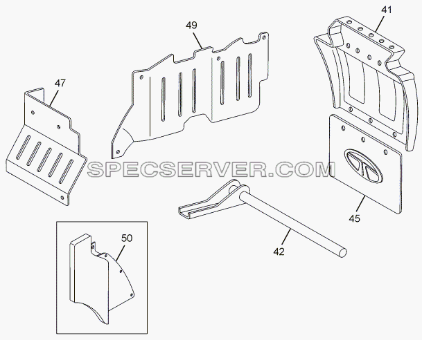 MUDGUARD AND MUDFLAP CHASSIS TYPE: 381313 для LPT 613 Euro-III (список запасных частей)