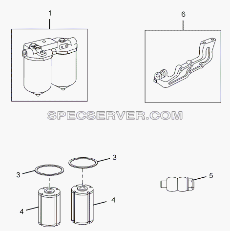 FUEL FILTER для LPT 613 Euro-III (список запасных частей)