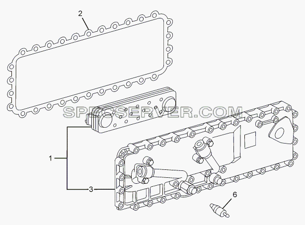 OIL COOLER (PLATE TYPE) для LPT 613 Euro-III (список запасных частей)