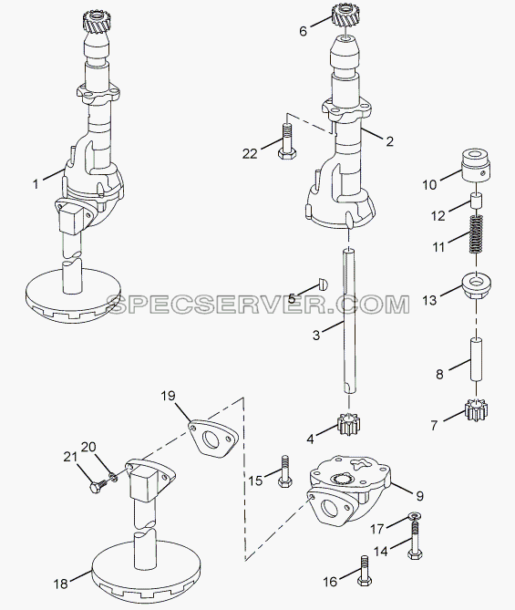 OIL PUMP для LPT 613 Euro-III (список запасных частей)