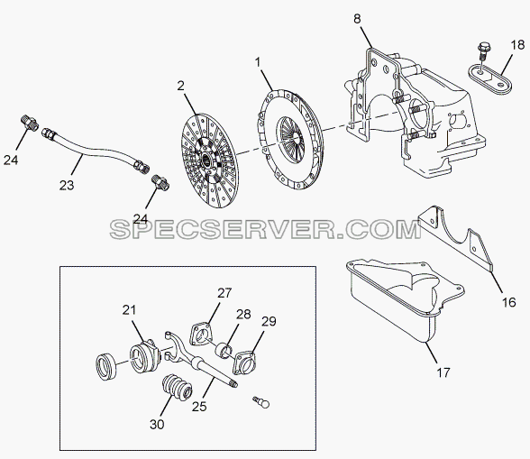 CLUTCH (310MM DIA) для LPT 613 Euro-III (список запасных частей)