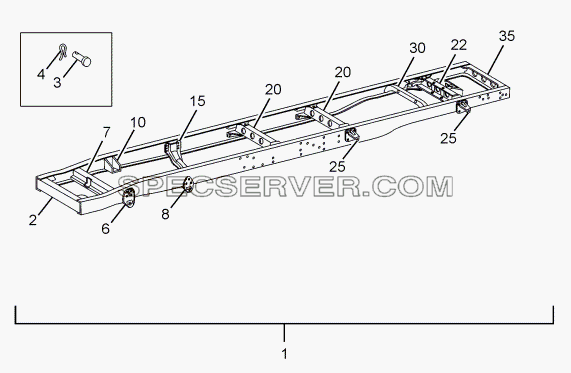 FRAME CHASSIS TYPE: 381226 для LPT 613 Euro-III (список запасных частей)