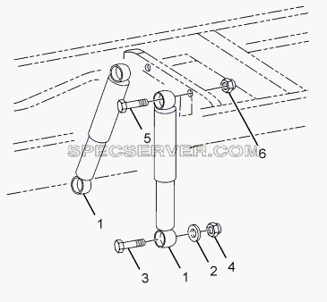 REAR SHOCK ABSORBER для LPT 613 Euro-III (список запасных частей)