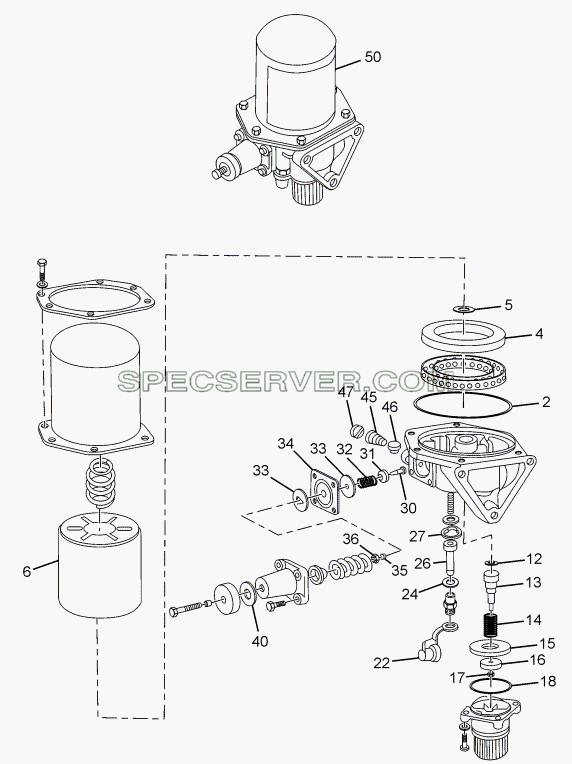 AIR DRIER WITH TYRE INFLATOR для LPT 613 Euro-III (список запасных частей)