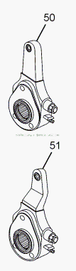 FRONT AND REAR SLACK ADJUSTER для LPT 613 Euro-III (список запасных частей)