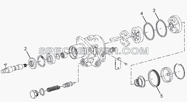 POWER STEERING PUMP (ZF) для LPT 613 Euro-III (список запасных частей)