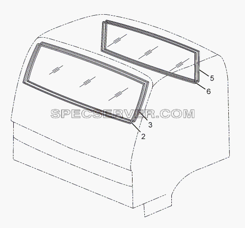 WIND SHIELD GLASS (LAMINATED) для LPT 1618 ТС/52 (список запасных частей)