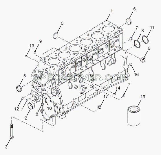 CYLINDER BLOCK для LPT 1618 ТС/52 (список запасных частей)