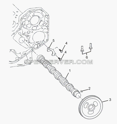 CAMSHAFT AND TAPPETS для LPT 1618 ТС/52 (список запасных частей)