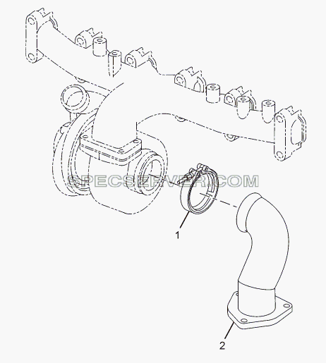 CONNECTION EXHAUST OUTLET для LPT 1618 ТС/52 (список запасных частей)