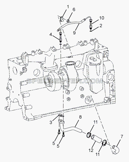 TURBOCHARGER PLUMBING для LPT 1618 ТС/52 (список запасных частей)