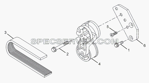 ALTERNATOR MOUNTING для LPT 1618 ТС/52 (список запасных частей)