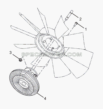 CLUTCH VISCOUS FAN для LPT 1618 ТС/52 (список запасных частей)