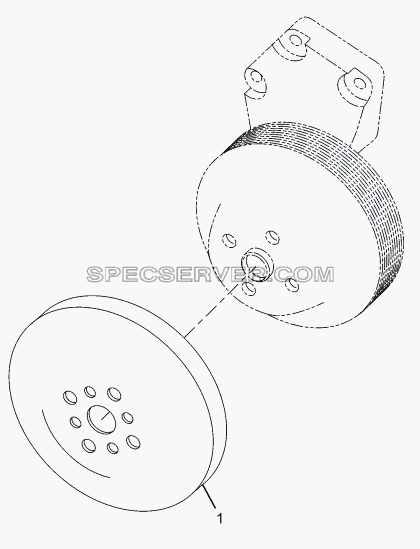 PULLEY,ACCESSORY для LPT 1618 ТС/52 (список запасных частей)