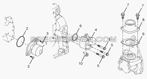 WATER PUMP для LPT 1618 ТС/52 (список запасных частей)