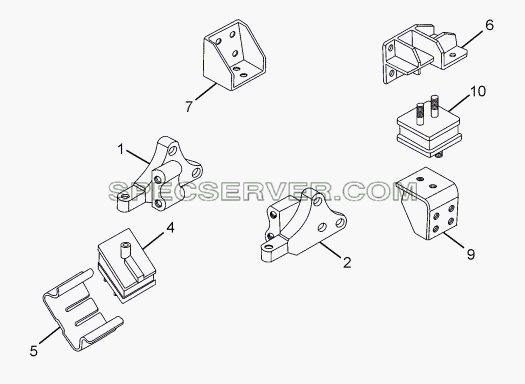 ENGINE SUSPENSION (TILT CAB) для LPT 1618 ТС/52 (список запасных частей)