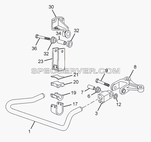 ANTI ROLLER BAR для LPT 1618 ТС/52 (список запасных частей)