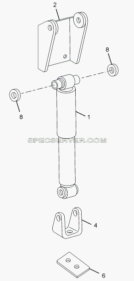 FRONT SHOCK ABSORBER для LPT 1618 ТС/52 (список запасных частей)