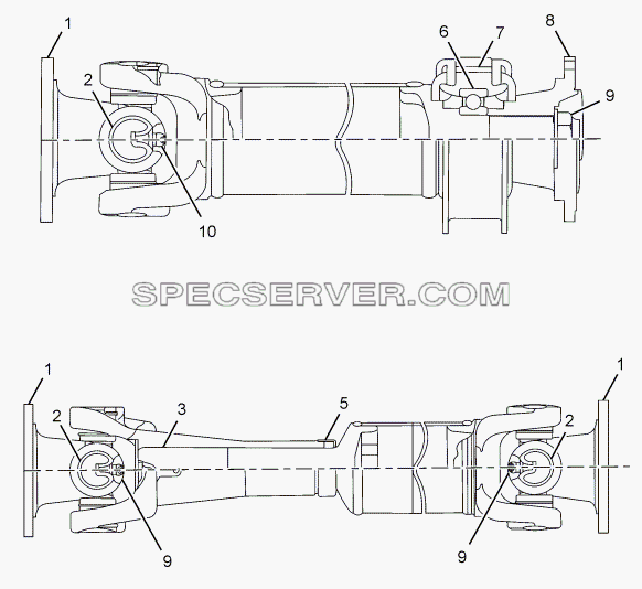 PROPELLER SHAFT для LPT 1618 ТС/52 (список запасных частей)