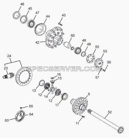 REAR AXLE для LPT 1618 ТС/52 (список запасных частей)