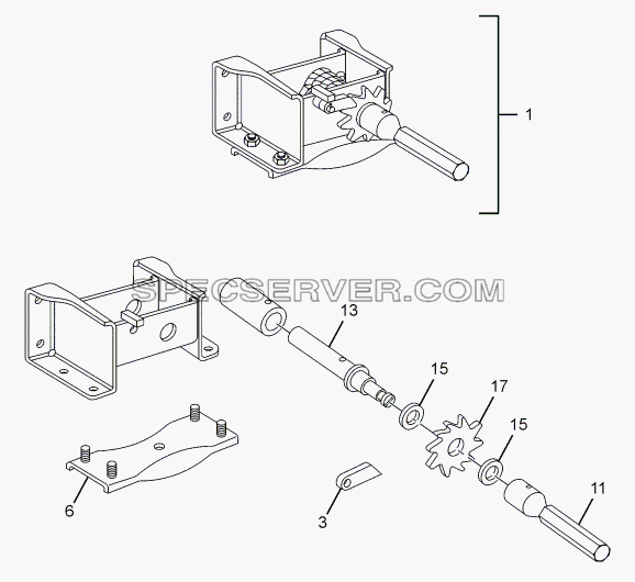 SPARE WHEEL CARRIER для LPT 1618 ТС/52 (список запасных частей)