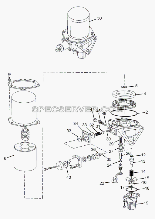 AIR DRYER/DRYING & DISTRIBUTION UNIT для LPT 1618 ТС/52 (список запасных частей)