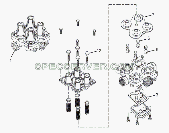 SYSTEM PROTECTION VALVE для LPT 1618 ТС/52 (список запасных частей)