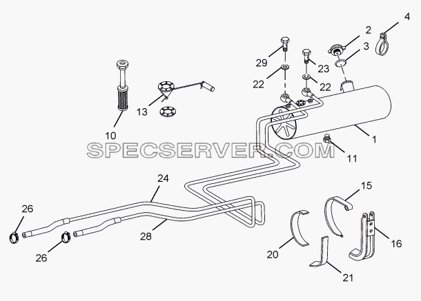 FUEL SYSTEM для LPT 1618 ТС/52 (список запасных частей)